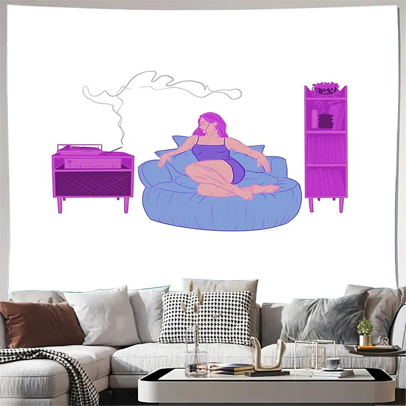 بوهو قماش مزخرف جداري ديكور الغرفة الجمالية الهبي نسيج طبيعة المشهد الجدار الشنق غرفة نوم غرفة المعيشة المنسوجات المنزلية الفن