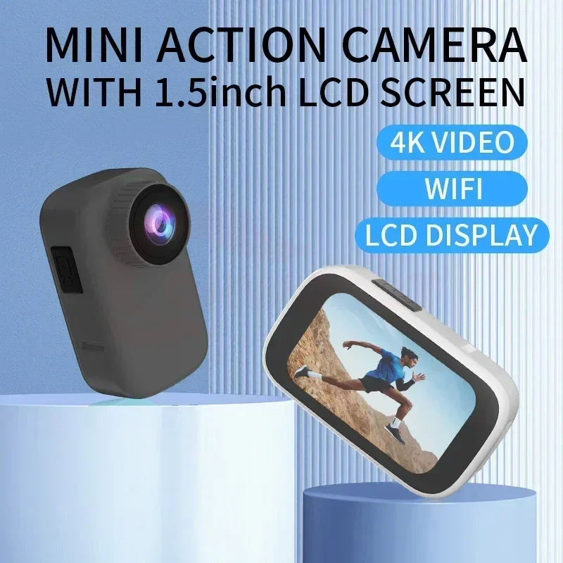 Mini WIFI Action Camera 4K HD Portable Back Clip Anti-shake Thumb Pocket Cam Video Body Video Recorder Sports Camcorders Magnet