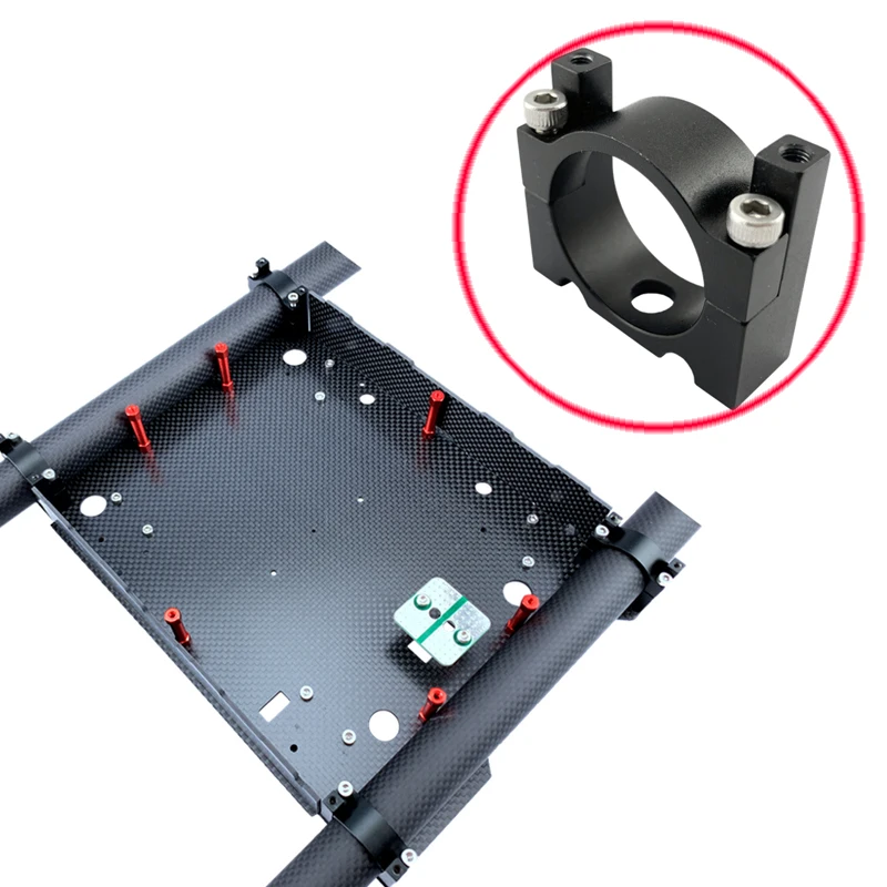RC Drone Dia.25mm Landing Gear Carbon Fiber Tube Clip Aluminum Alloy Double-layer Thickened Fastening Tubing Clamp Connect Joint