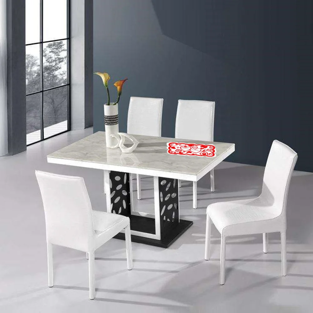 

4Pcs Hollow Out Table Mat Heart Shape Placemat Premium Heat Resistant Non-Slip Pad for Bowl Pot Plate Protection Decorative