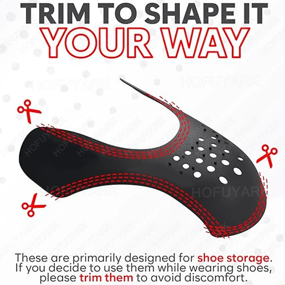 10Pcs Shoe Anti Crease Protector Guards for Sneakers Toe Caps Anti Fold Protection Basketball Shoes Head Stretcher Dropshipping