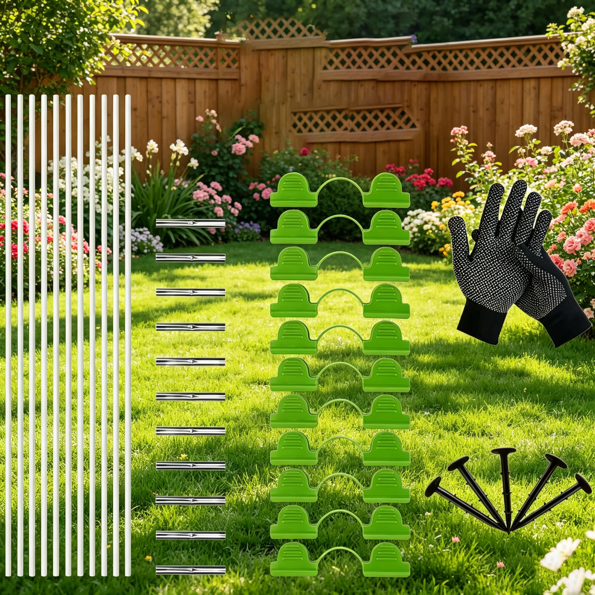 

Greenhouse Hoops Plant Protection Support Set Pest Bird Proof Anti Freeze Cover Frost Protection For For Patios Vegetable Garden