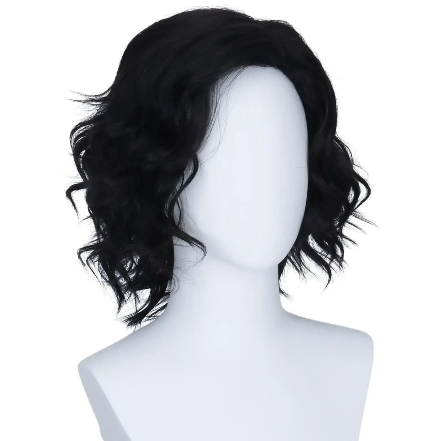 Severus Snape Black Curly Wig for Men, Short Hair, Halloween, Male Cosplay Costume, Party Accessory