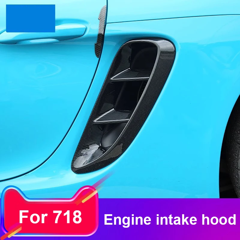 

For Porsche 718 Cayman Boxster 2017-2021 Car Side Fender Vent Air Flow Intake Cover Trim Decorative Sticker Exterior Accessories