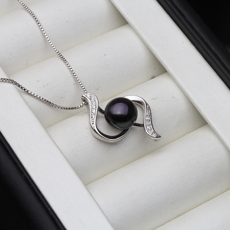 Wedding Vintage Pearl Necklace For Women Black Pearl Fashion Design Natural Pearl Jewelry Pearl Necklaces & Pendant