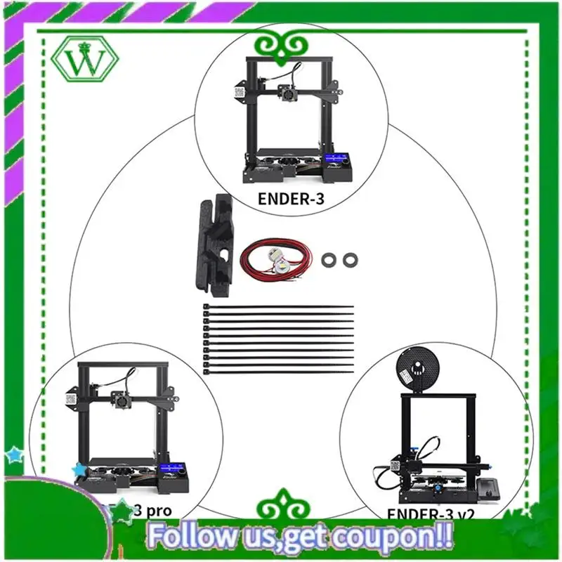 Reliable-3D Printer Nozzle Lighting 3D Printer Accessories 24 Voltage LED 1600Mm Line Length For ENDER-3 ENDER-3 PRO ENDER-3 V2
