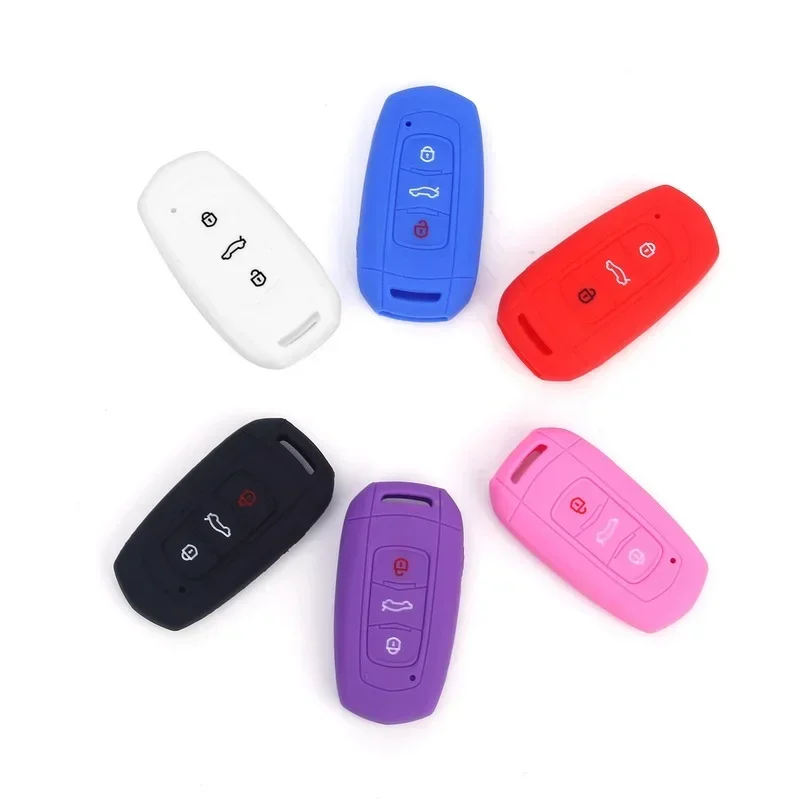 Silicone Car Key Case Cover Remote Shell Holder for Geely Atlas Emgrand X7 EC7 NL3 EX7 GX7 EC715 RV EC718 GT GE SC6 GC9 Emgrand7