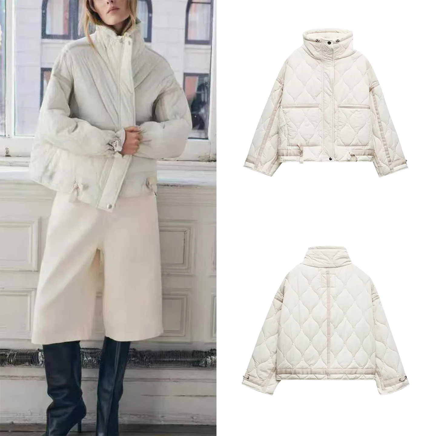 

Женская ветрозащитная верхняя одежда Jaet, теплая одежда для поездок на работу, свободная посадка, длинная застежка-молния, цвет 2022, осеннее новое поступление