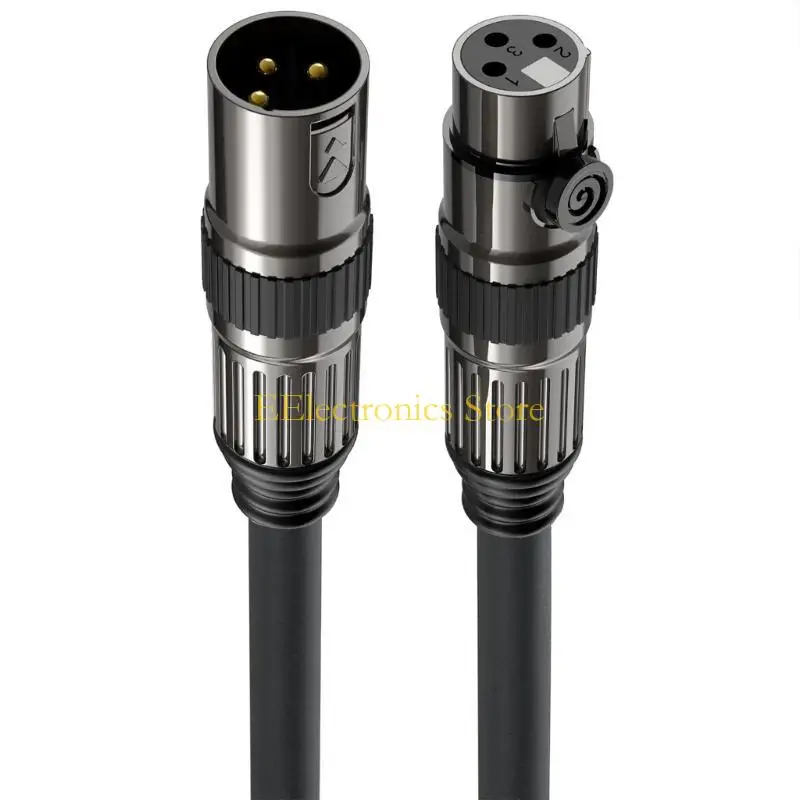 B03C 3Pin Cable Male to Female Microphone Cable Cord for Live Streaming Recording Music Production Available in 3 Lengths
