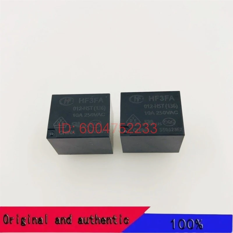 10PCS HF3FA-012/024-HST (136) One set of normally open 4-pin 10A black 12V/24VDC Hongfa relay
