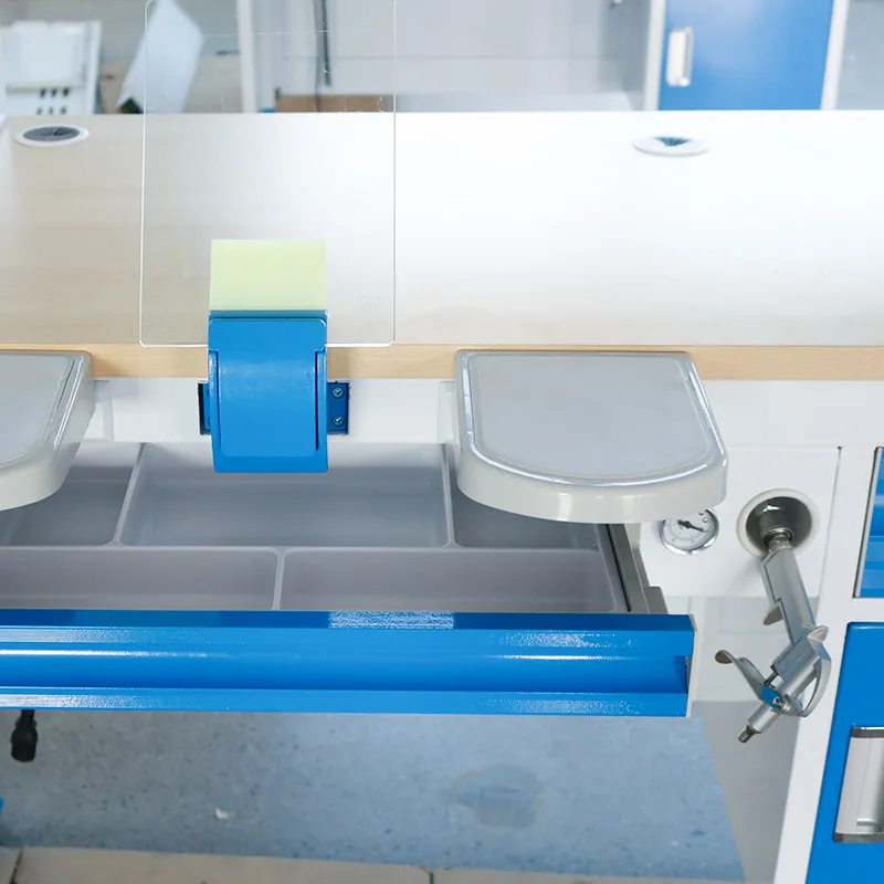 Factory Direct 2026 Dental Technician Desk Oral Denture Processing Factory Technician Desk Dental Clinic Table with Vacuum