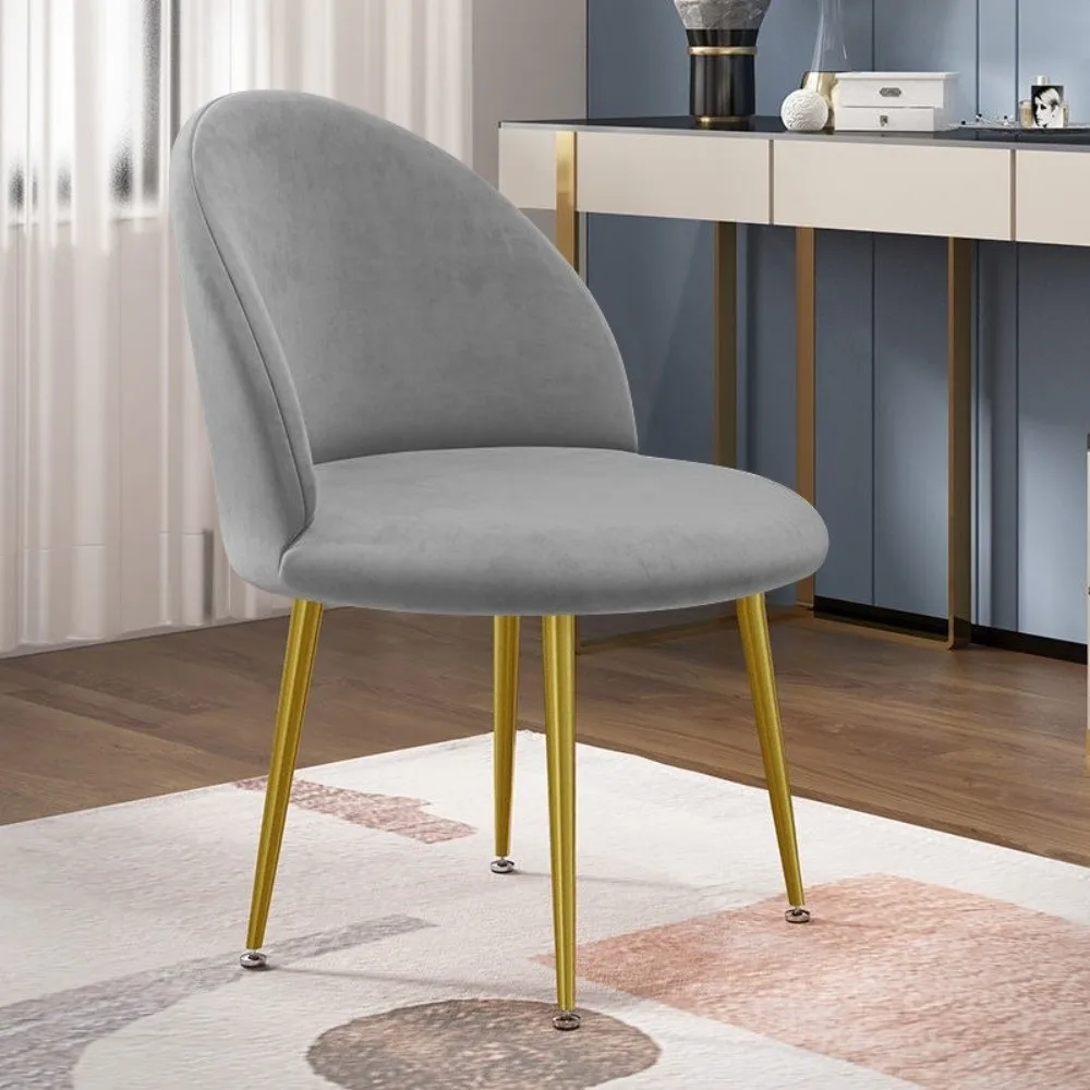 Super Soft Velvet Duckbill Chair Cover Thickened Solid Color Curved Back Dining Chair Covers Dustproof Detachable Seat Cover