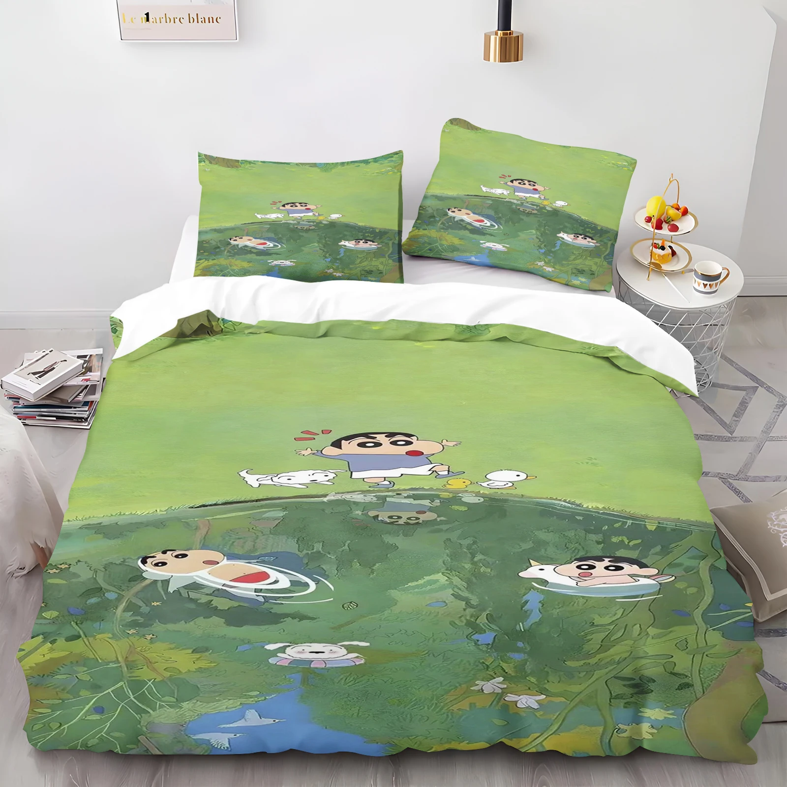 

Quilt Cover Crayon Shin-chan Cartoon Anime Duvet Cute Printed Comforter Polyester Bedding Twin Size children Gift Various Sizes