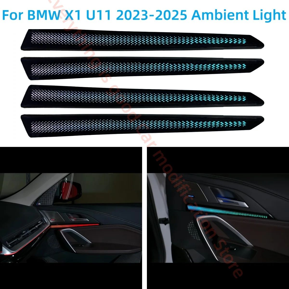 U11 For BMW X1 Ambient Light Atmosphere Lamp Car Interior Lighting Upgrade Car accessories 1:1 trim panels Screen &APP control