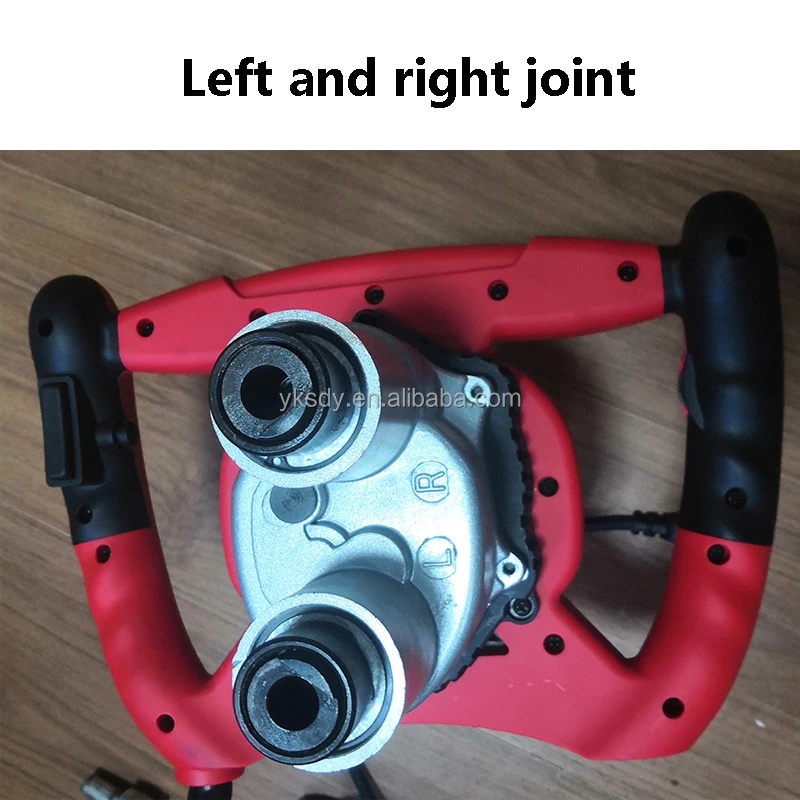 الجملة المحمولة 1800 واط الكهربائية المحمولة المعجون مسحوق الاسمنت خلاط الطلاء آلة مزدوج اوجير خلاط