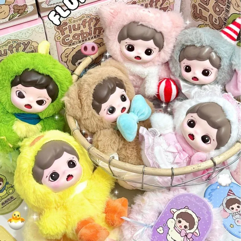 Z댑 Fluffy Cabin Series Blind Box Cute Z댑 Action Figure Vinyl Plush Mystery Box Kawaii Doll Surprise Bag Pendant Toy Gifts