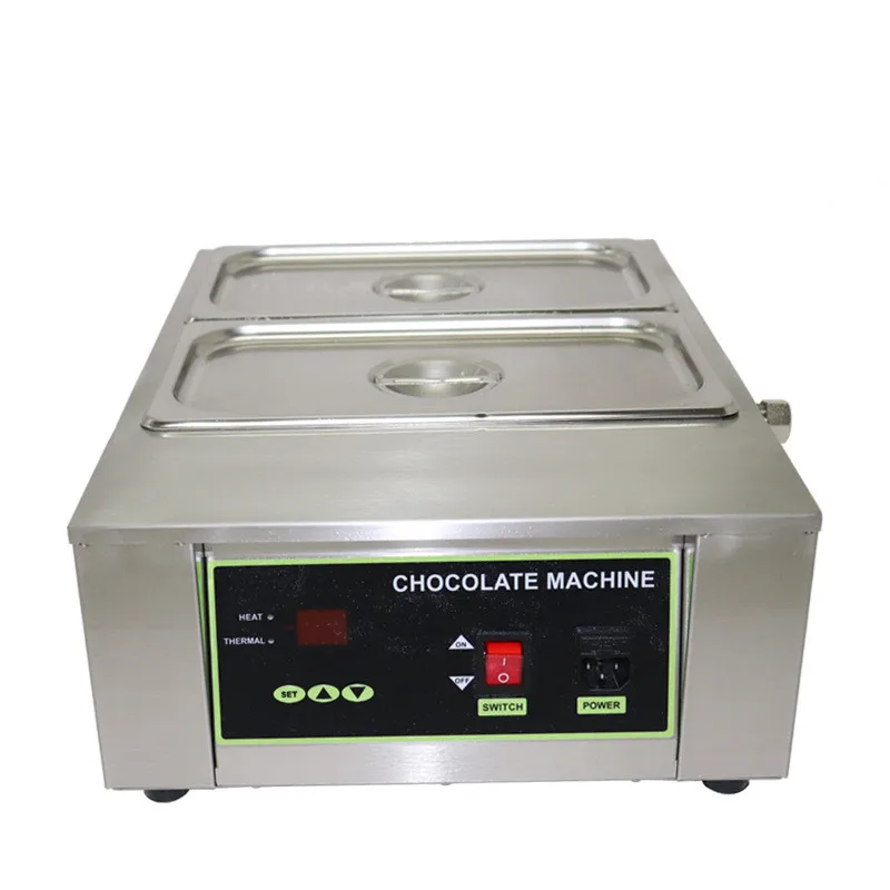 

Stainless Steel Commercial Chocolate Melter Tempering Machine Small Model 2-tank Chocolate Melter PotFor Hotels&Restaurant