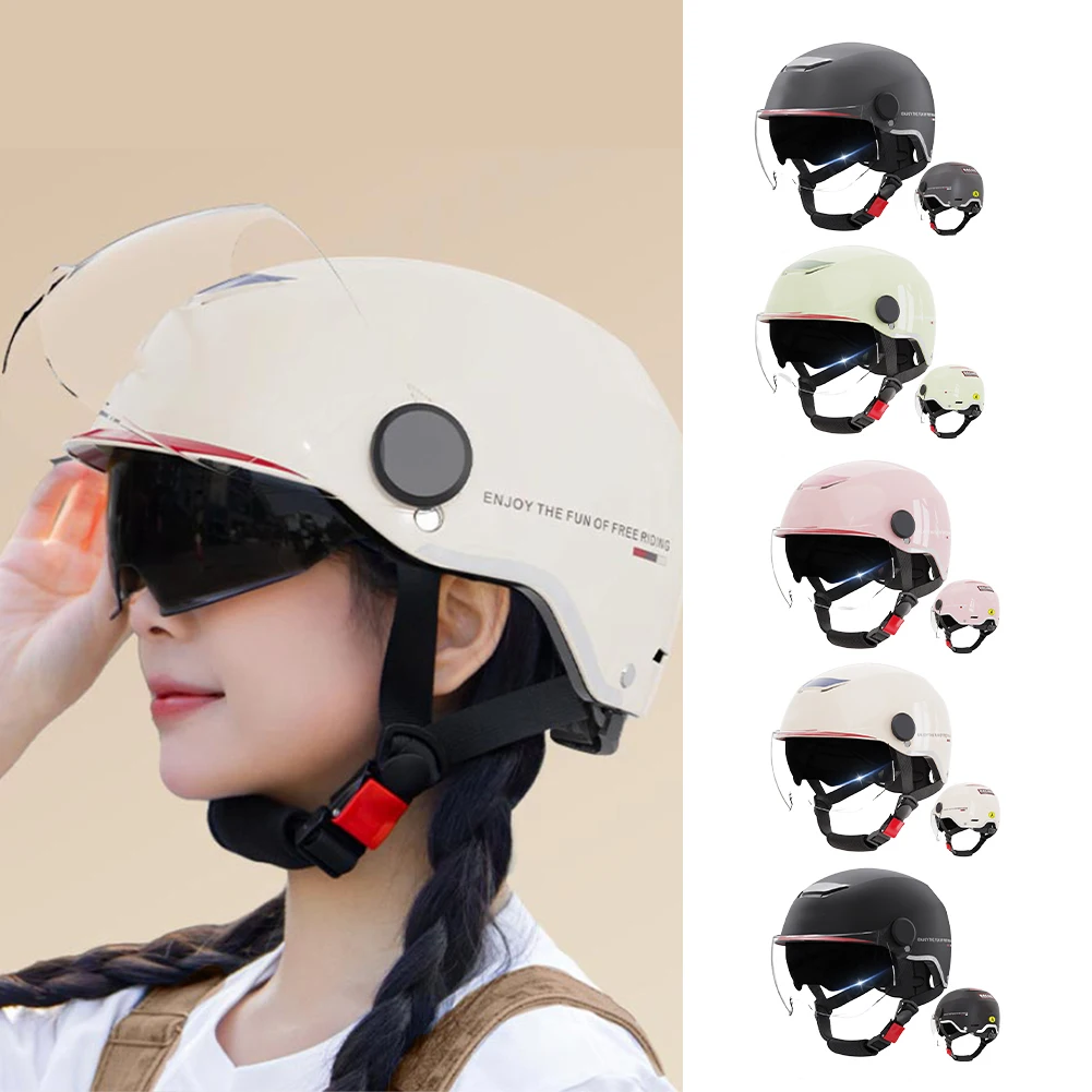 

Motorcycle Open Face Half Helmets For Men Women With Dual Visor Riding 3/4 Open Half Helmet For Motorbike Scooter Street Bike