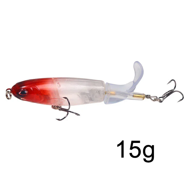 1 Stück 10 cm/14 cm Topwater Angelköder Whopper Popper Künstlicher Köder Harter Plopper Weicher rotierender Schwanz Angelgerät Angelköder