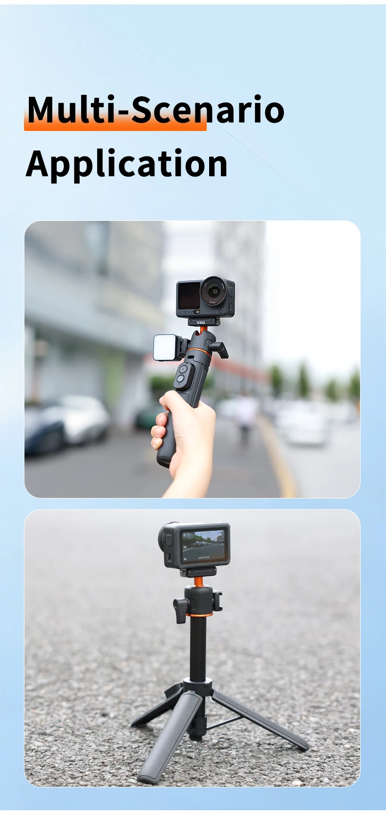 VRIG Magnetisches Stativ-Selfie-Stick-Stativ mit 360°-Kugelkopf und Cold Shoe für DJI Osmo Action 6 5 Pro 4 3 Action-Kamera-Zubehör – Detail 18