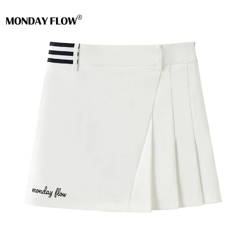 

Monday Flow Summer Women Fitness Golf Skirt High-waisted Pleated Tennis Skirt Running Breathable Golf Skirt Tennis Skirt Shorts