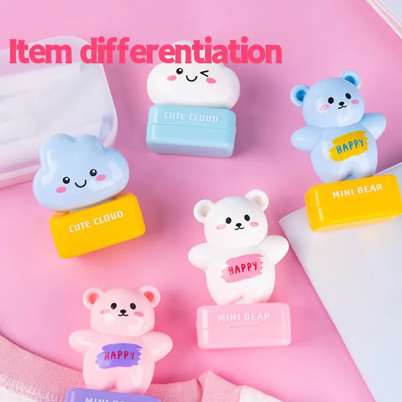 Children's Name Seal Custom Student's Name Stamp Kindergarten Clothes Waterproof Name Sticker Kawaii Montessori Stamp Gift