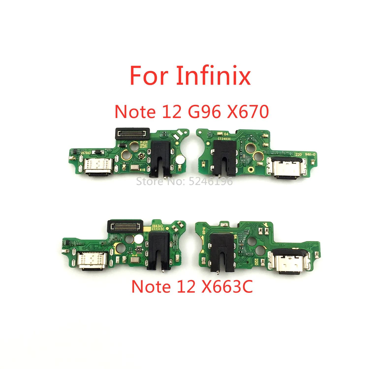 

1 шт. USB-порт для зарядки, гибкий кабель для зарядного устройства для Infinix Note 12 G96 X670 Infinix Note 12 X663C, запасная часть