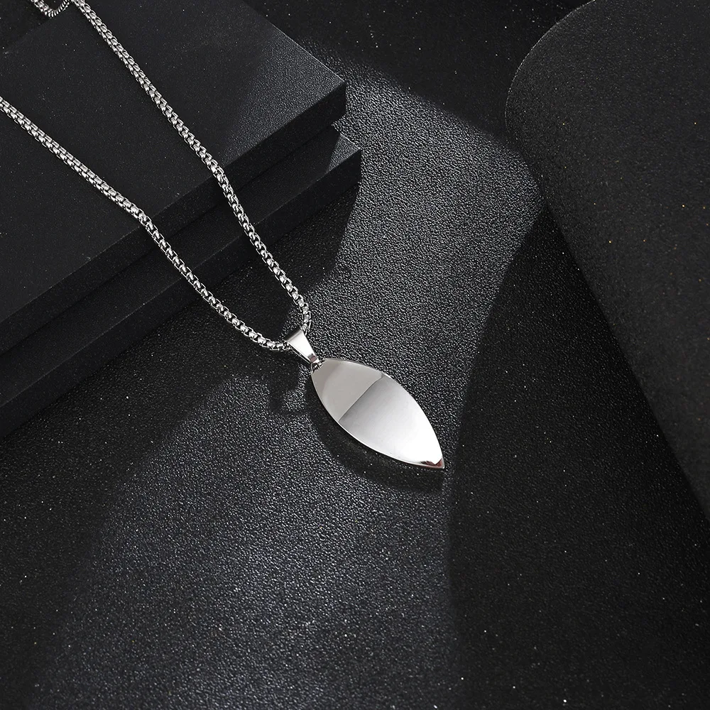 Stainless Steel Fashion Punk Rock Men Surfboard Pendant Necklace Jewelry Gift For Him