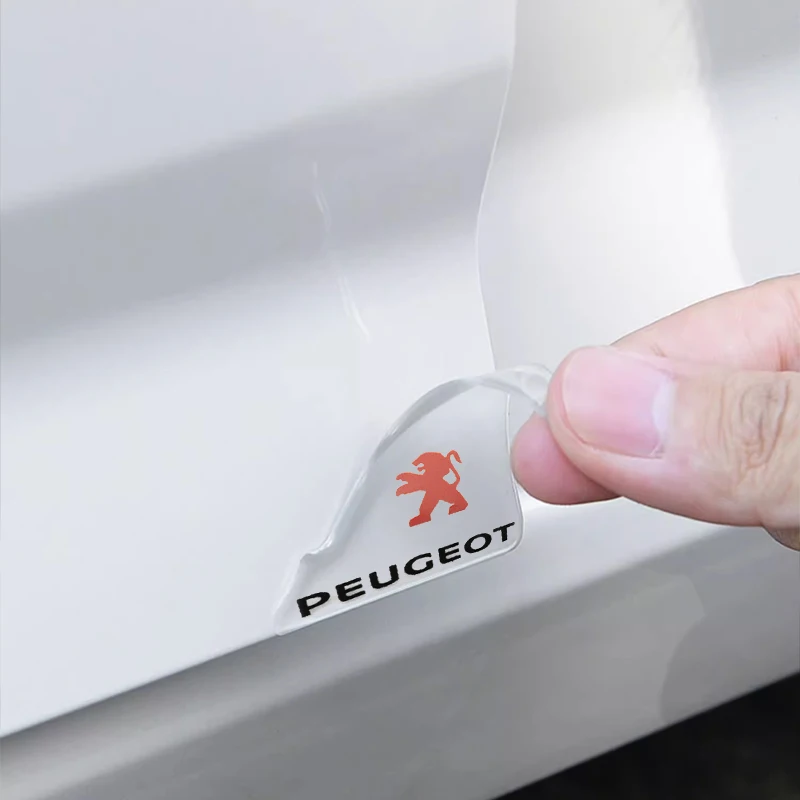 Car Door Corner Sticker Anti-collision Protector Transparent Cover For Peugeot 206 307 308 3008 207 208 407 508 2008 106 Styling