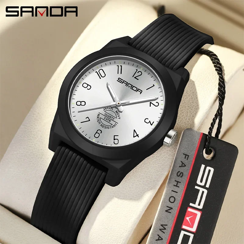 

SANDA женские часы модные кварцевые студенческие наручные часы с арабскими цифрами циферблат спортивные водонепроницаемые повседневные часы для мальчиков и девочек подарки для детей