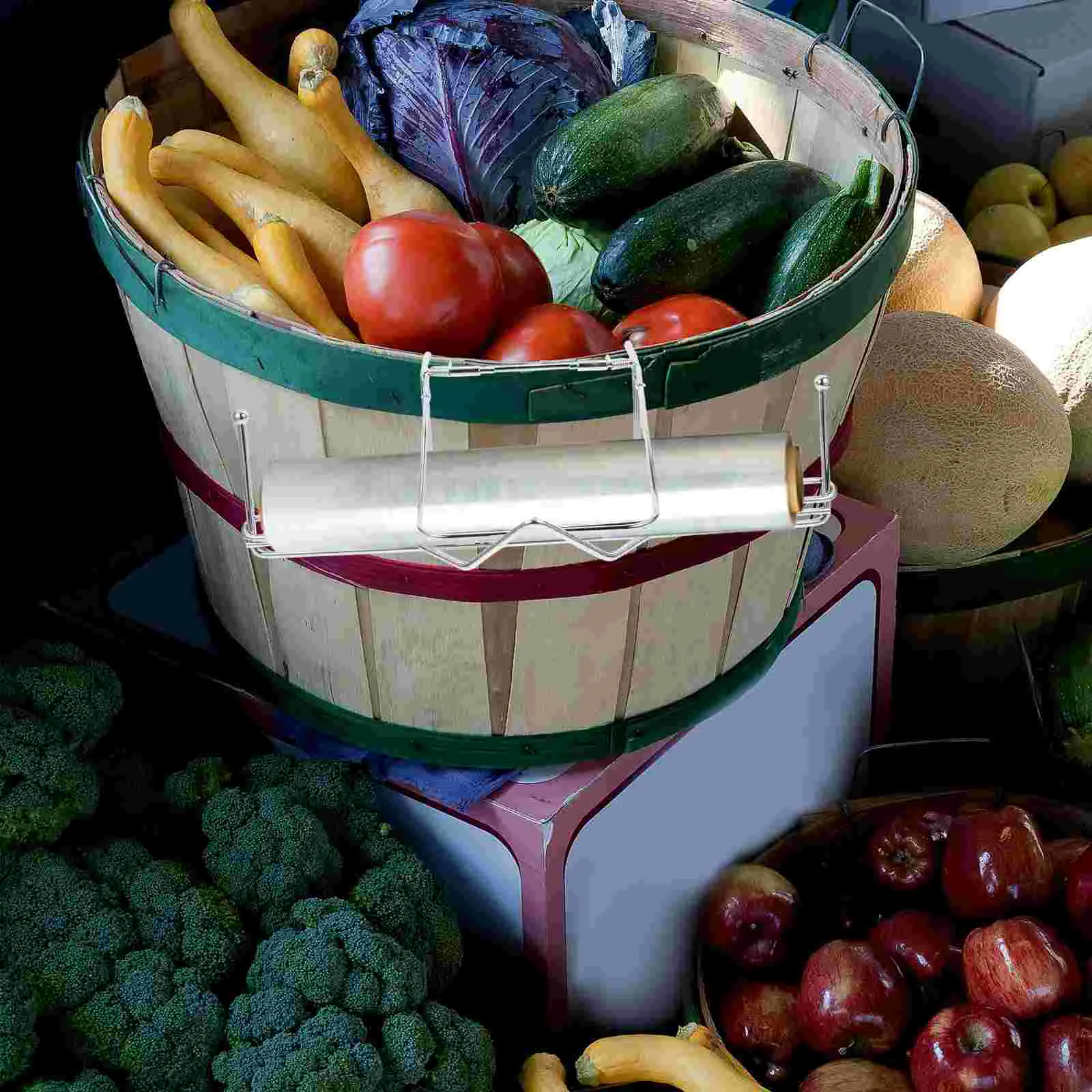 Soporte de bolsa de rollo, soporte de compras para bolsas de comestibles, gancho portátil para tienda de supermercado