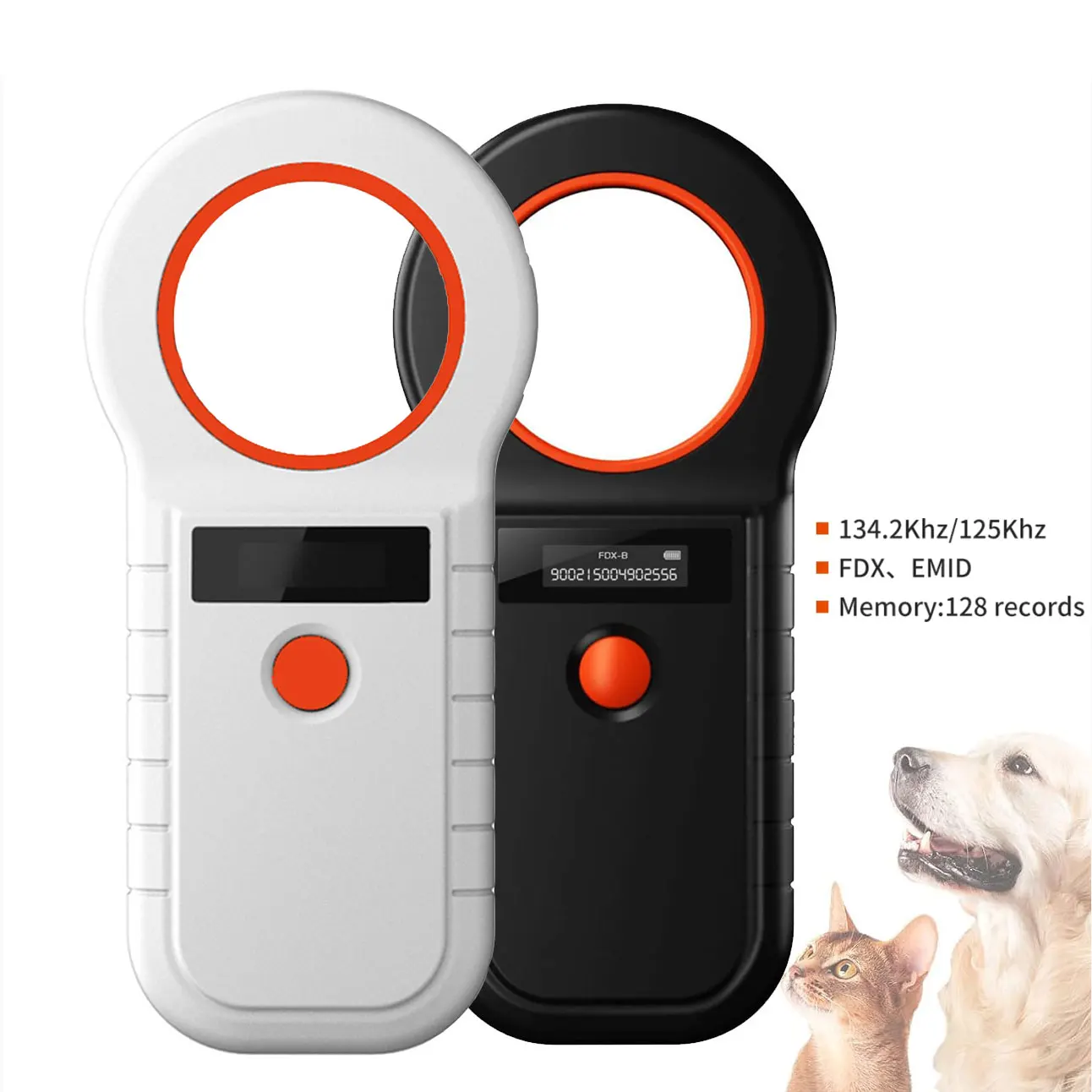 

134.2KHz RFID Animal Reader 15 Digits 125KHz Pet ID Scanner EMID FDX-B ISO 11784/85 Microchip Tag Registration For Cow Fish Dog