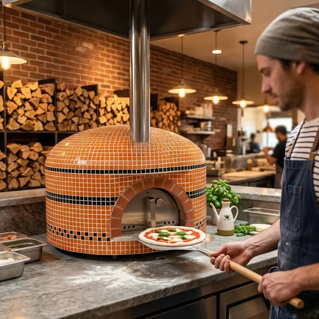 Italian 16 Inch Wood Fired Oven 500 Degrees Single Wooden Oven for Restaurant