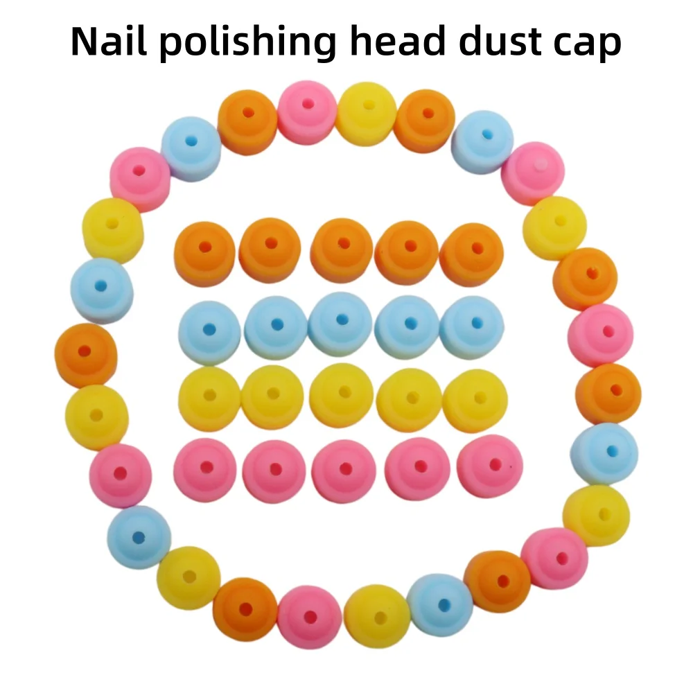 Tapones de silicona suave para polvo de uñas, cubiertas para brocas de 2.35mm, tapas antipolvo para limas eléctricas, accesorios para herramientas de uñas