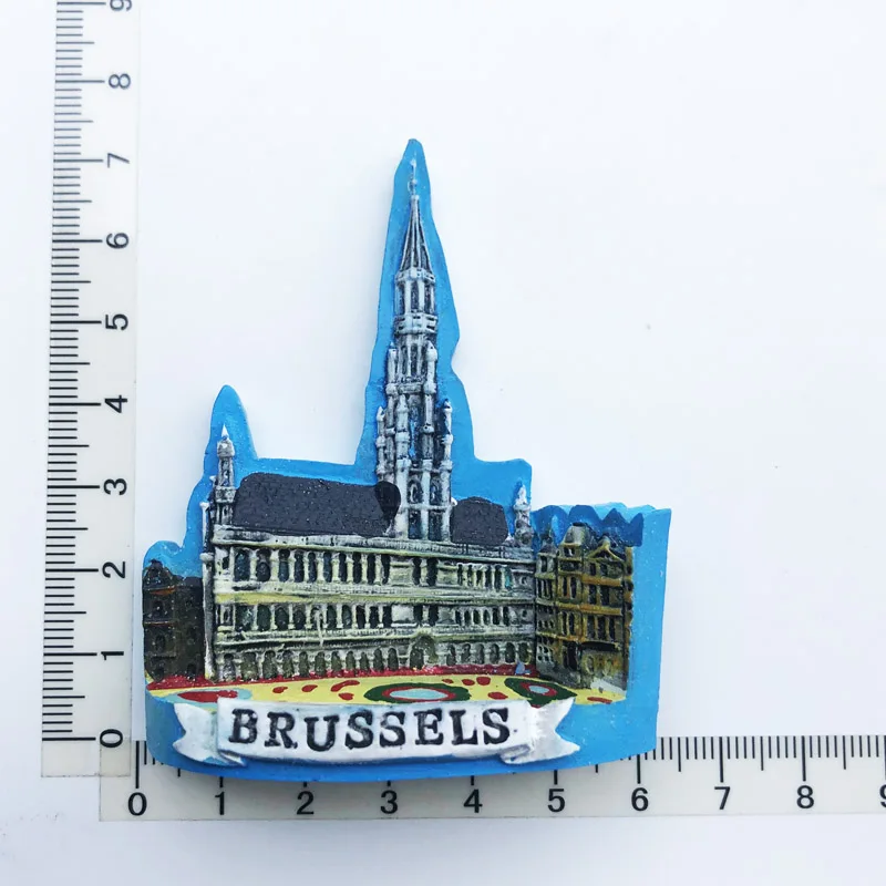 

Brussels Architecture Creative Fridge Magnet Cultural Landscape Resin Message Stickers Tourism Souvenir Decoration Crafts