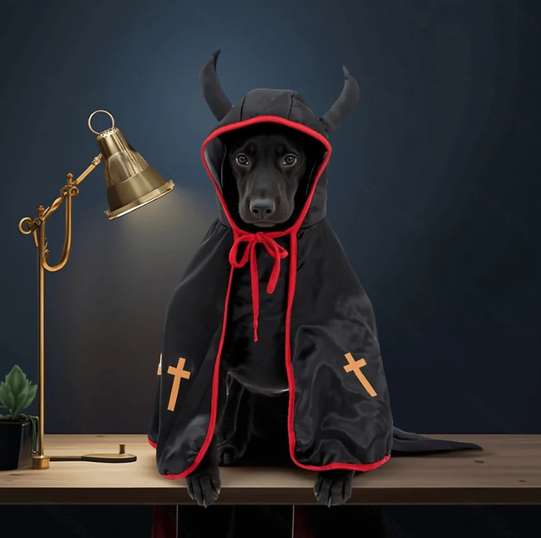 Halloween cat and dog cloaks create an atmosphere, funny costumes, vampire and demon transformations, cross-border bestsellers