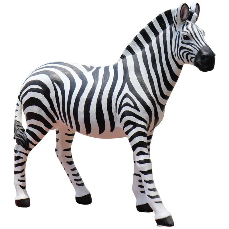 

Outdoor Garden Large Color Simulation Zebra Sculpture Park Scenic Area Shopping Mall Hotel Kindergarten Sales Office Ornament
