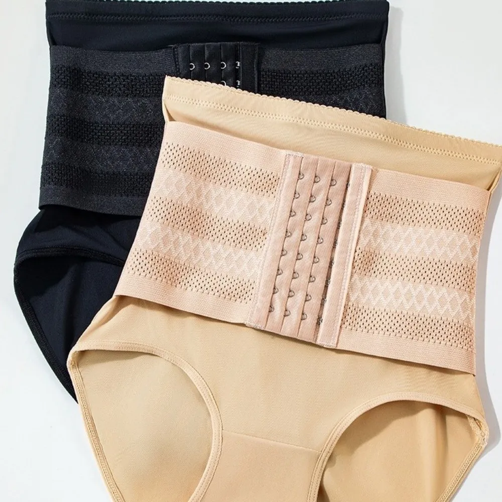 Briefs High Waist Postpartum Shapers Waist Trainer Mesh Cross Tummy Control Panties Butt Lifting Slimming Shapewear Abdomen