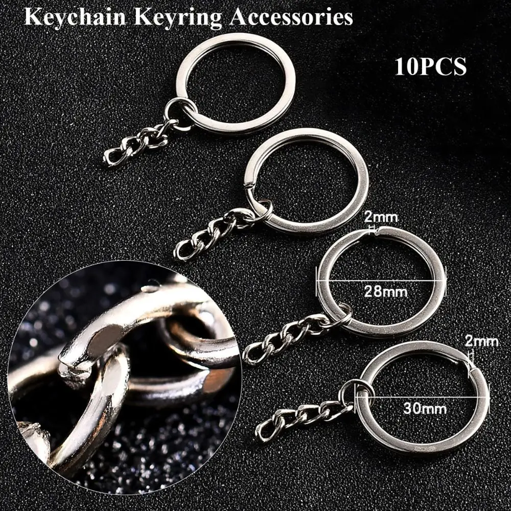 10pcs High Quality Metal DIY Key Ring Silver 3 Sizes EDC Key Ring Carabiner Locking Outdoor Keychain