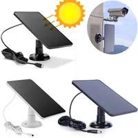 10W 5V Solar Cells Charger Micro USB+Type-C 2in1 Charging Waterproof Portable Solar Panels for Security Camera Home Light System