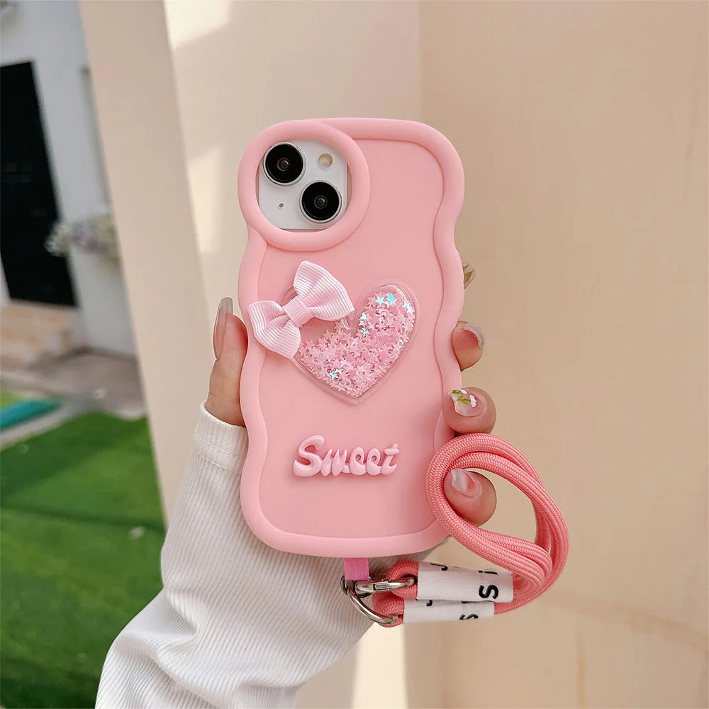 X80Lite T2Pro Cute Bow Love Heart Hand Strap Phone Case For Vivo V25 V25E V27 V27E V29 V29E V30 V30E Shockproof bumper Cover