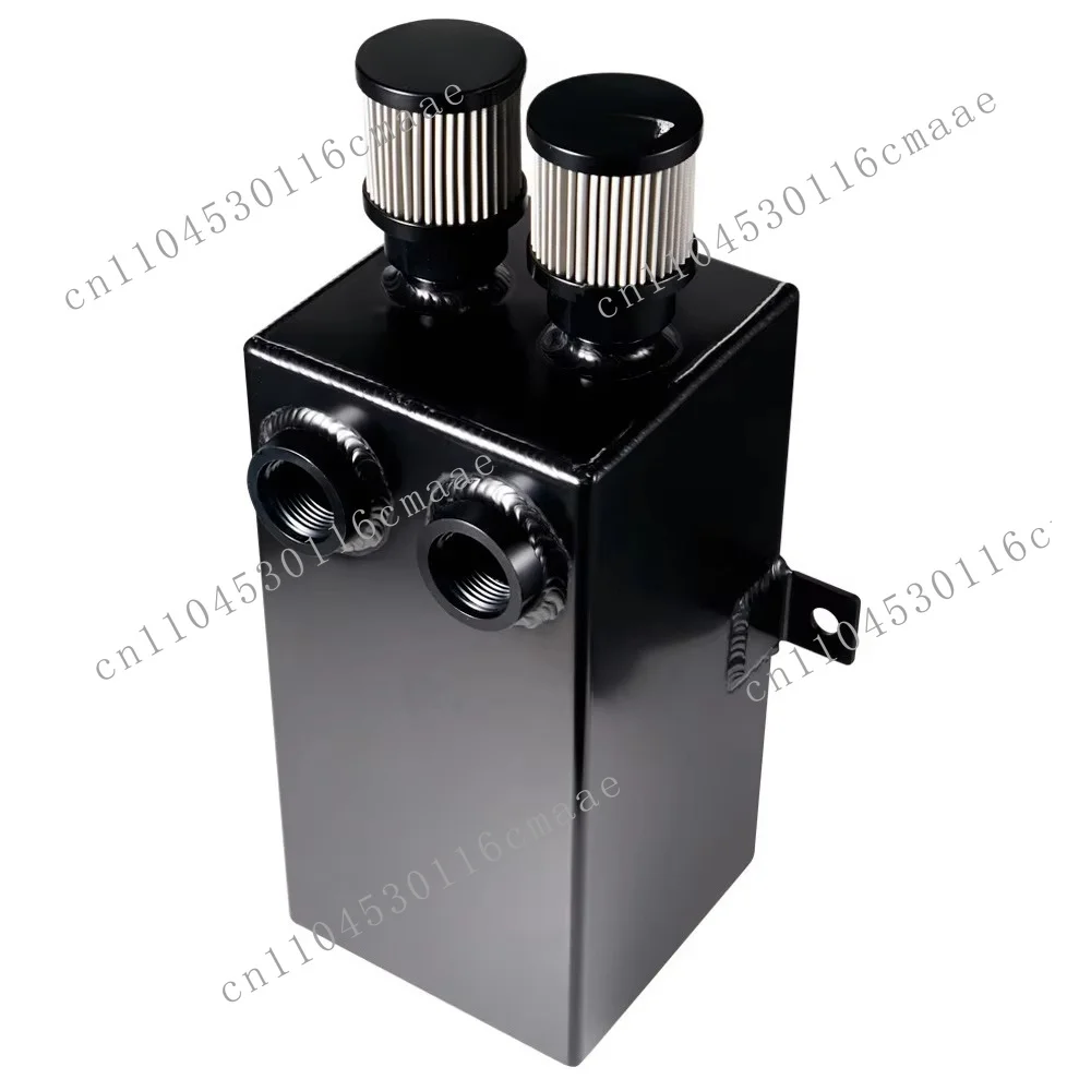 Engine parts: 2 x 12AN oil vent filter discharge tanks, aluminum 3L oil capture tanks