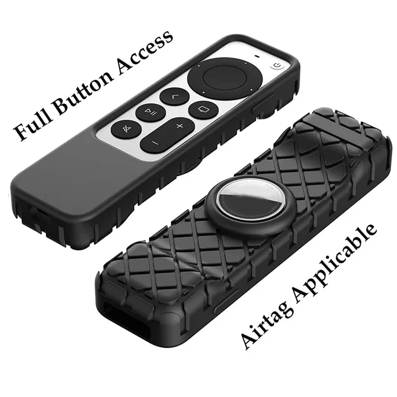 Remote Case for Apple Siri Remote 2021/2022 (2nd/3rd Gen), Silicon Shockproof Rubber Cover for Apple 4K HD TV Siri Remote