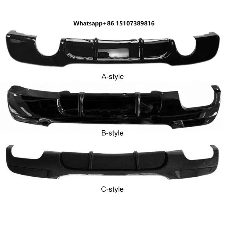 PP Material Rear Diffuser  MP Style MT Bumper up MP Black Diffuser for 3 Series E92 E93 2006-2012