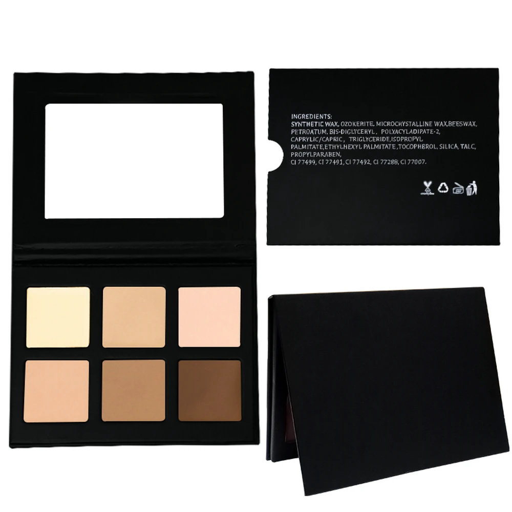 Private Label Concealer Cream Diy Custom Logo 6-Color Palette Contouring 12 Shades Available Combination Brighten Face Makeup