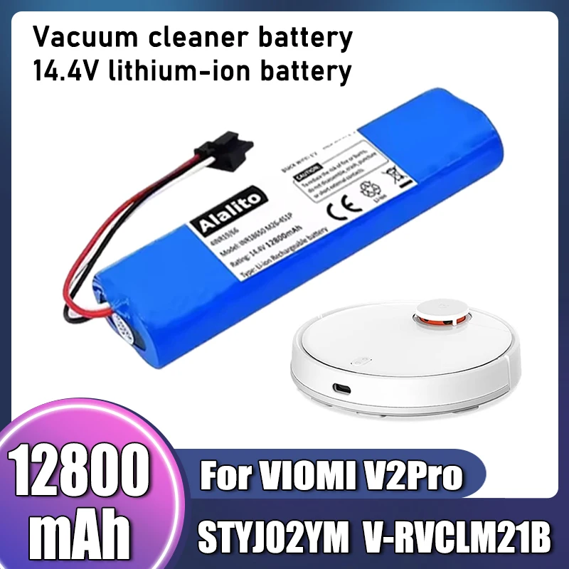 14.4V 12800mAh for Mijia Mi Robot Vacuum Mop P Sweeting Mopping Robot STYTJ02YM Robot Vacuum Cleaner Battery