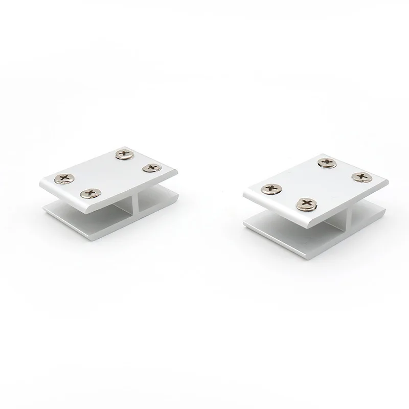 2pcs L T Type Right Angle Fixed Glass Clamp Mirror Clip Shelf Holder Showcase Combination Connecting for 6-12mm Glass Fitting