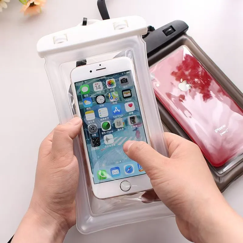 Floating Airbag Waterproof Swim Bag Phone Case For iPhone 12 13 14 15 16 17 Samsung S26 S25 S24 S23 Water Proof Bag Cover