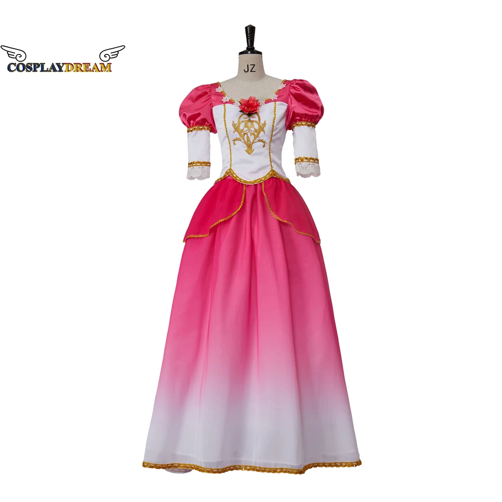

Genevieve Cosplay Costume High Quality Princess Dancing Party Dress Fancy Ball Gown Halloween Carnival Genevieve Pink Top Skirts