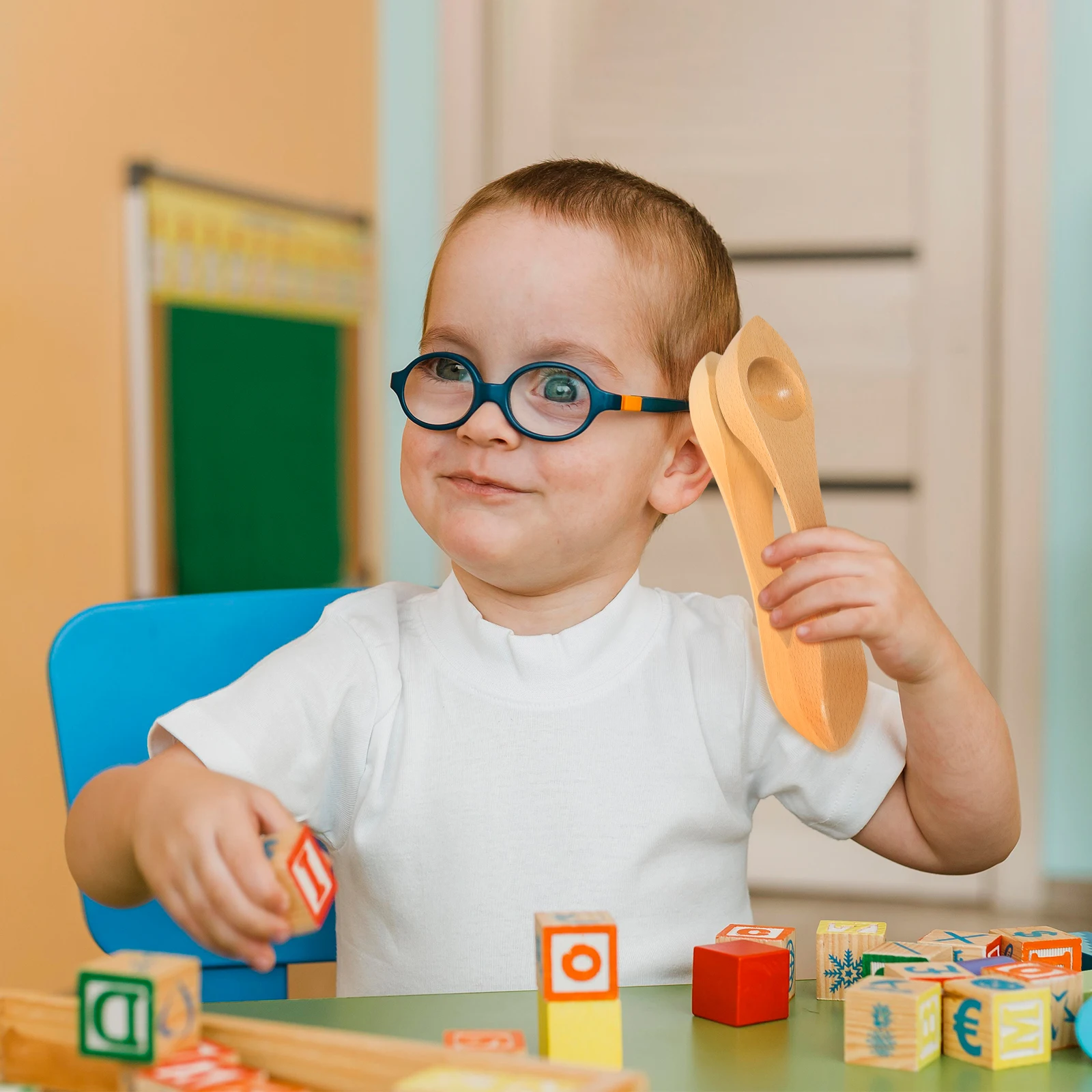 

Wooden Musical Spoon Natural Folk Percussion Instrument For Kids Early Education Kindergarten Children Performance Gift